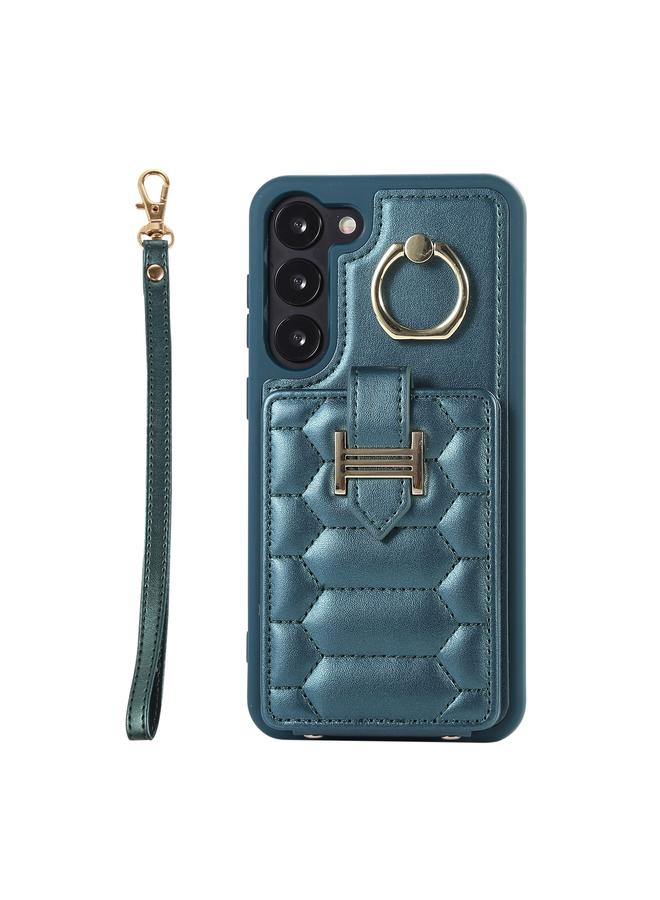 اس-توب جراب لهاتف Samsung Galaxy S21 5G مع حامل بطاقات عمودي وحلقة وحافظة هاتف مع حبل مزدوج - Image 2