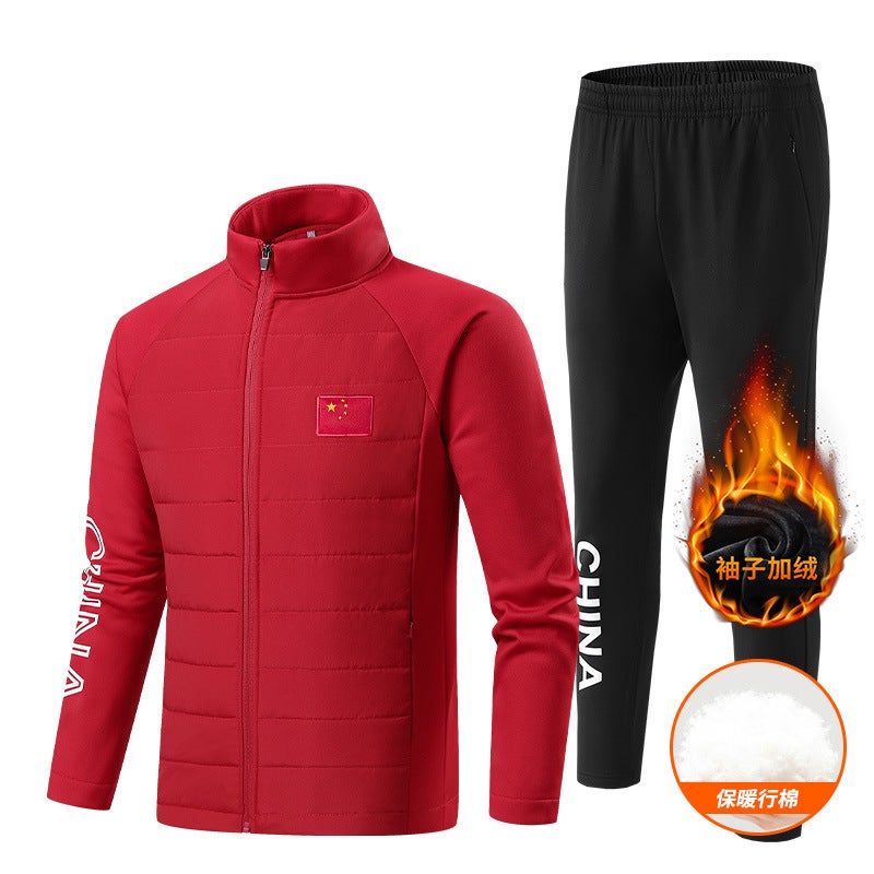 2022 Sportswear Men'S Winter Velvet Suit Women'S Thickened National Suit Athletes Sports Students Training Martial Arts Coaching Suit - Image 4