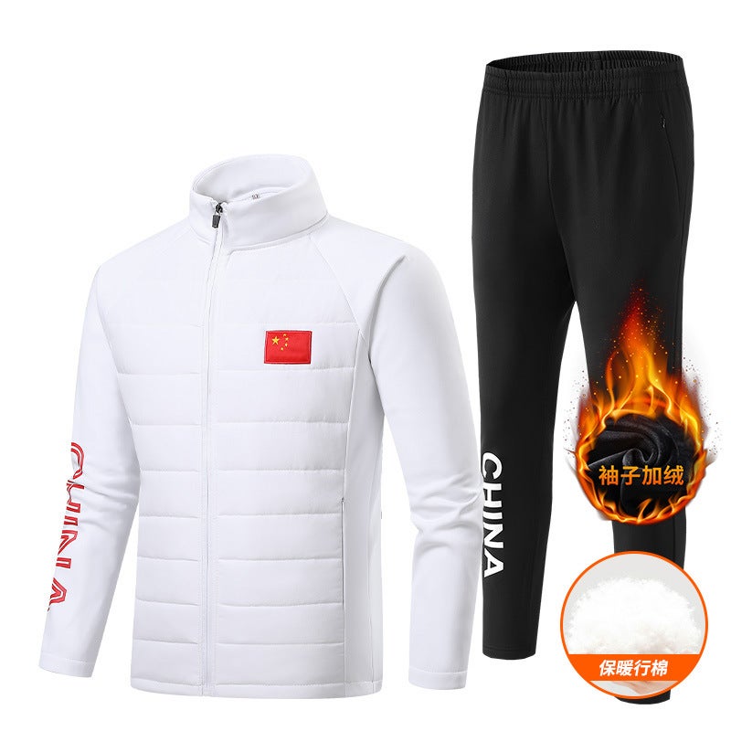 2022 Sportswear Men'S Winter Velvet Suit Women'S Thickened National Suit Athletes Sports Students Training Martial Arts Coaching Suit - Image 3