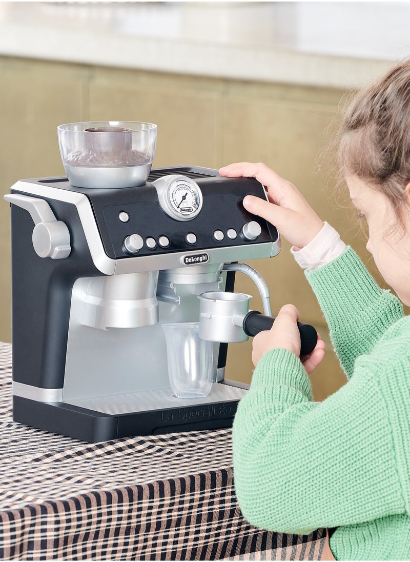 CASDON - De'Longhi Barista Coffee Machine: Toy Kitchen Playset With Moving Parts, Realistic Sounds, And Magic Coffee Reveal, For Kids Aged 3+, Silver And Black - Image 1