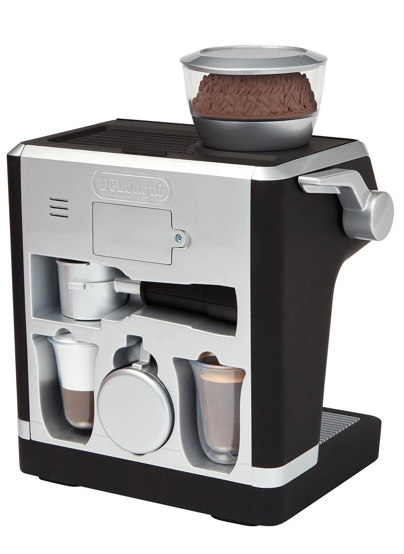 CASDON - De'Longhi Barista Coffee Machine: Toy Kitchen Playset With Moving Parts, Realistic Sounds, And Magic Coffee Reveal, For Kids Aged 3+, Silver And Black - Image 1
