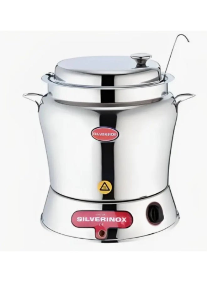 13 Liter Stainless Steel Electric Soup Kettle – Model 2171, Commercial Soup Warmer, 1100W, Made in Turkey