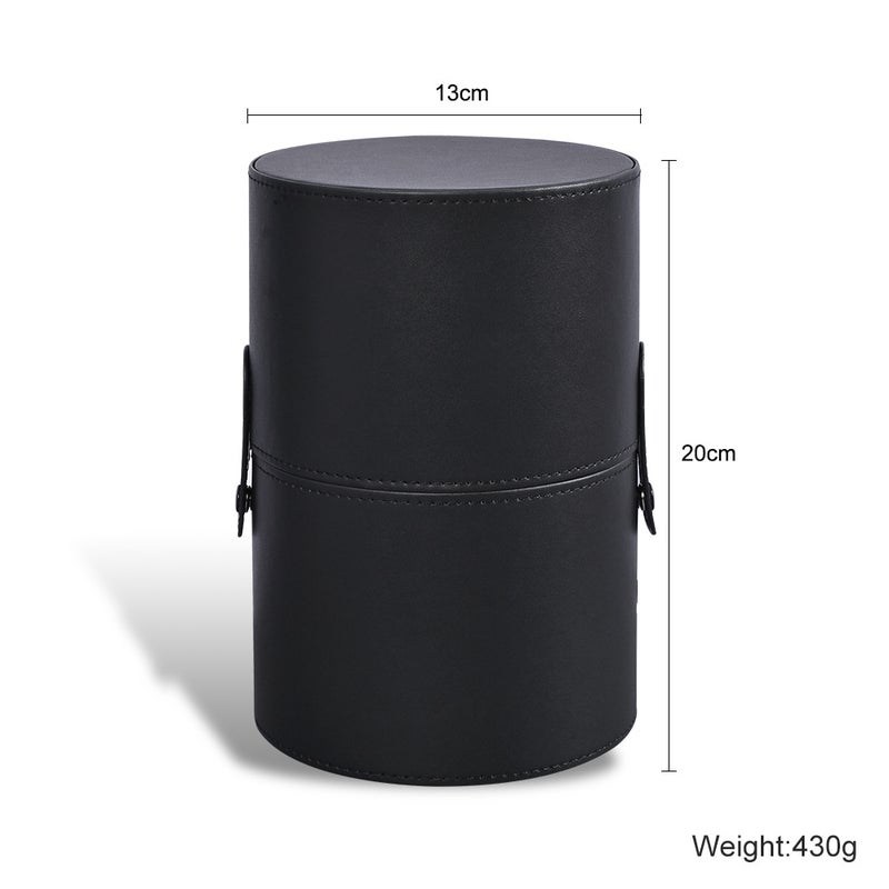 Generic Dustproof Makeup Brush Holder with Cover Black Extra Large Full Barrel 