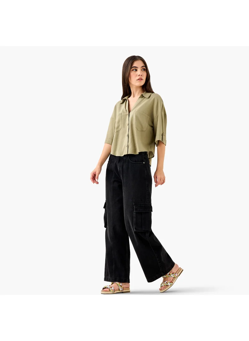 لي كوبر Lee Cooper Regular Fit Collared Shirt