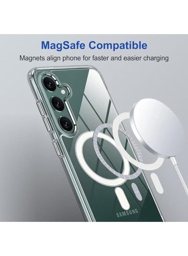 RADSUN Clear Magnetic Shockproof Case Cover for Galaxy S25 Plus – Transparent Slim Protective Case with Strong Magnetic Adsorption & Drop Protection - Image 4