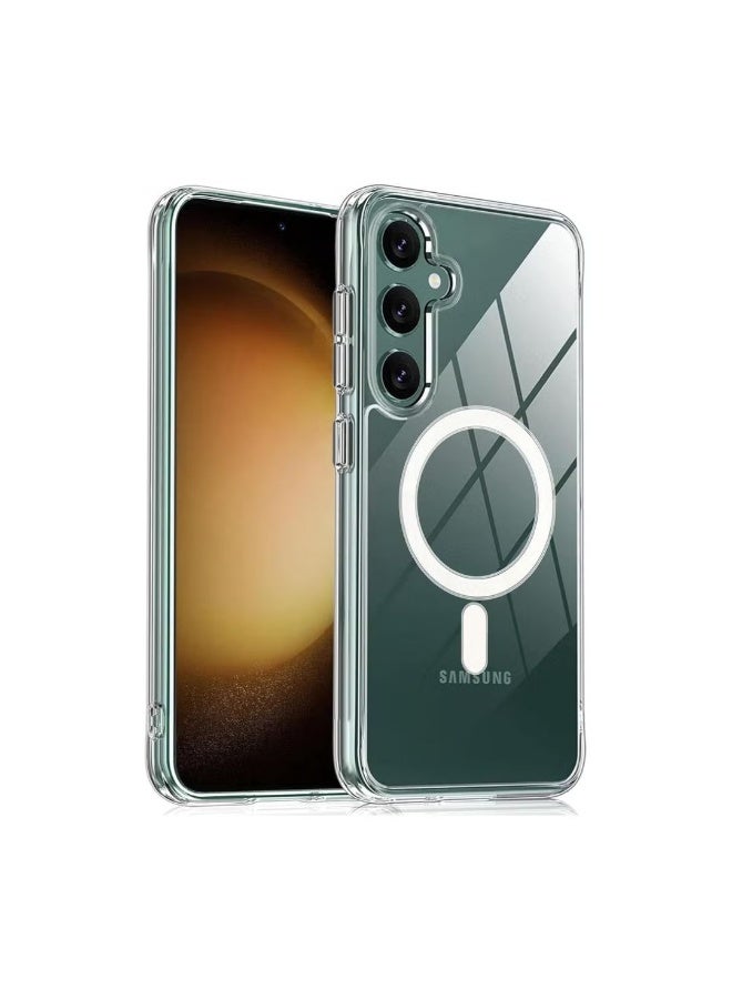 RADSUN Clear Magnetic Shockproof Case Cover for Galaxy S25 Plus – Transparent Slim Protective Case with Strong Magnetic Adsorption & Drop Protection - Image 1