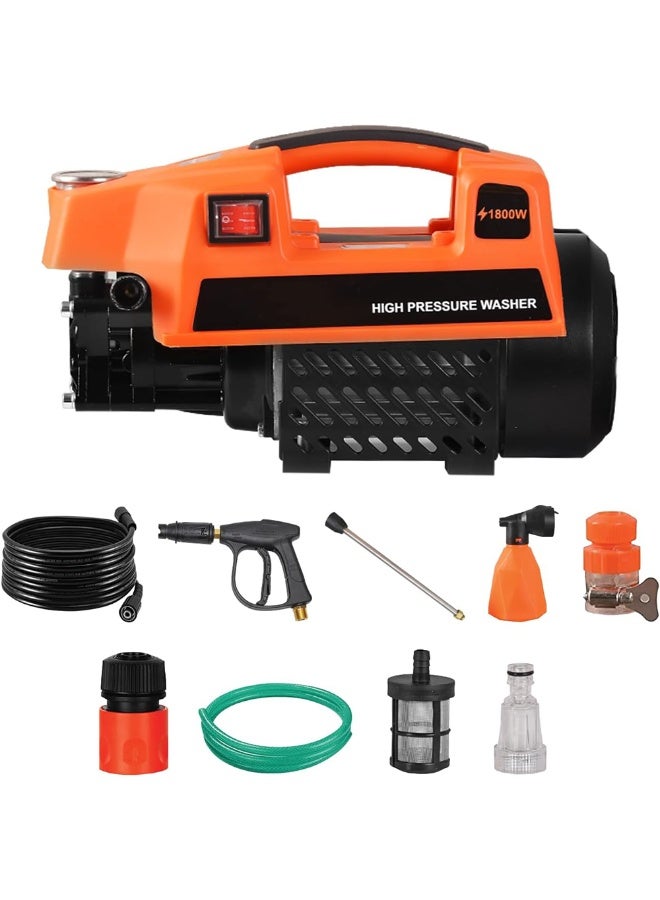 BlueFire Car Washer High Pressure Pump 1800W | 120 Bar | 6.5L/Min Flow Rate | Corded Electric | Durable & Powerful Pressure Washer with 5m Hose, Spray Gun & Water Filter | Portable Cleaning Machine for Car, Bike, Home, and Outdoor Use - Image 1