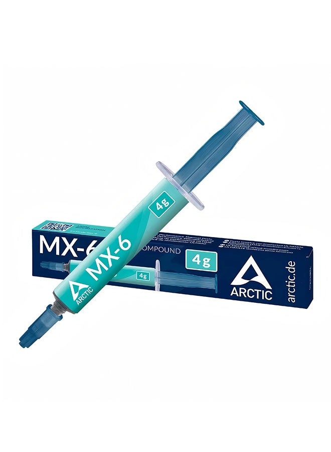 Arctic MX-6 4g, Thermal  Conductive Silicone Grease Ultimate Performance Paste for CPU, Consoles, Graphics Cards, Laptops, High Thermal Conductivity Heat Dissipation Silicone Grease, Non Conductive - Image 1