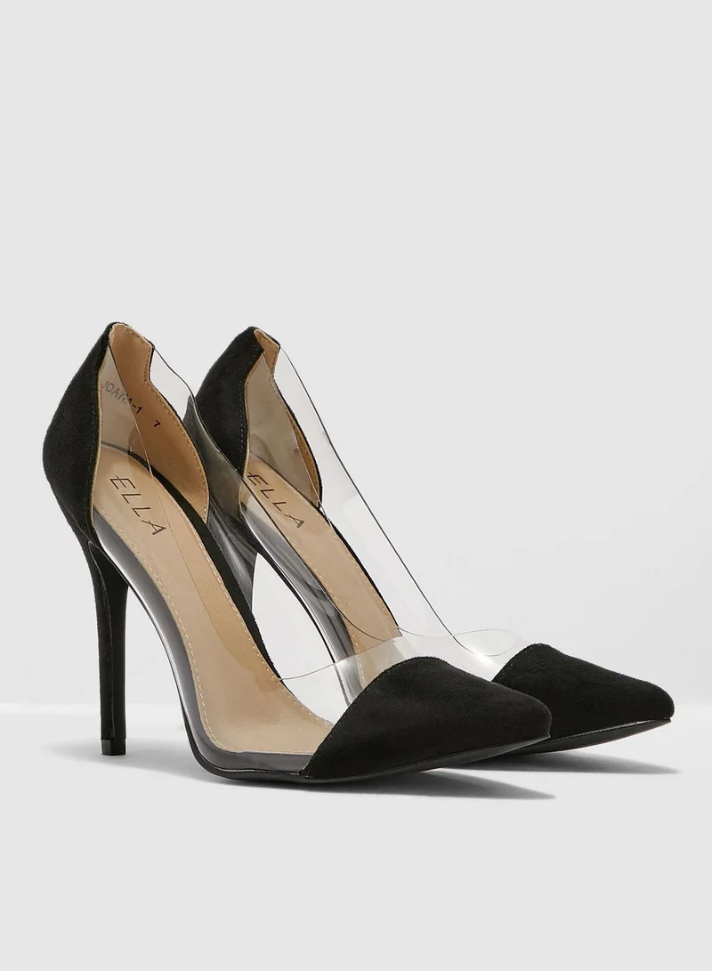 ELLA Court Shoes In Faux Suede