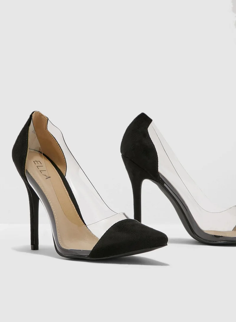 ELLA Court Shoes In Faux Suede