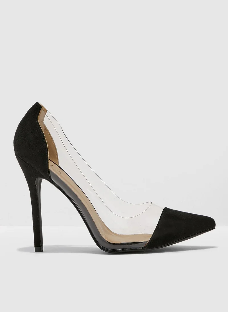 ELLA Court Shoes In Faux Suede