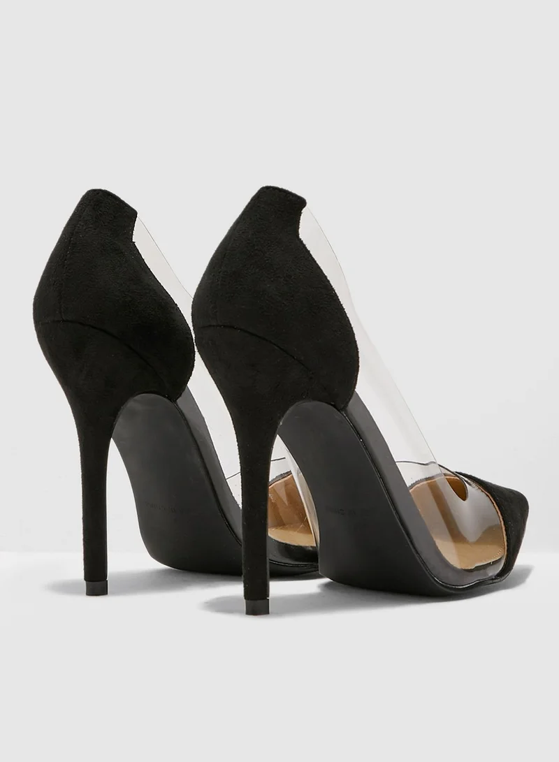 ELLA Court Shoes In Faux Suede
