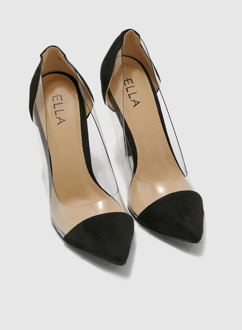 ELLA Court Shoes In Faux Suede