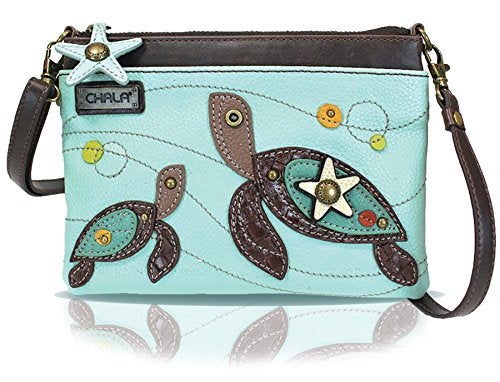 CHALA Mini Crossbody/Purse with Convertible Strap Stylish, Compact, Versatile - Turtle - light blue - Image 1