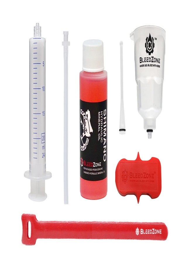 BleedZone RSN Sports Bleed Kit for Shimano Hydraulic Mountain Bike Brakes with 60ml Mineral Oil - Image 2