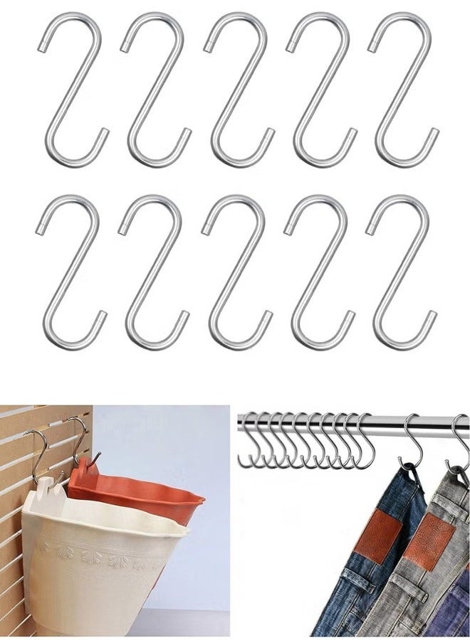 10pcs Multifunctional S-Shaped Hooks - Silver - Image 1