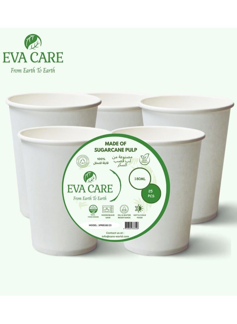 Eva Care 250ML DRINK CUP DISPOSABLE, (BIODEGRADABLE, PACK OF 25) - Image 4