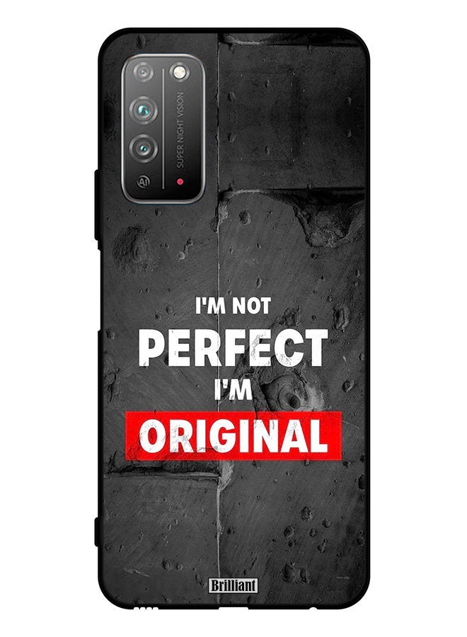 Brilliant غطاء حماية لهاتف Honor X10 5G أنا لست مثالي أنا أصلي - Image 1