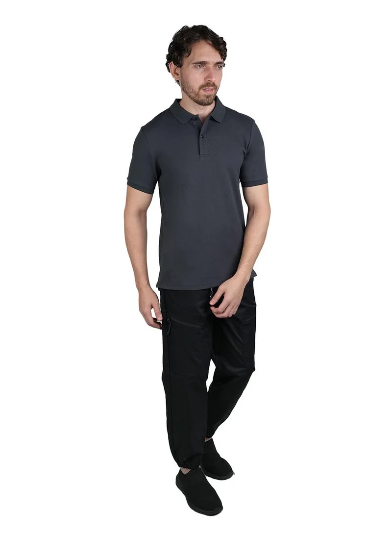 GIORDANO Men's Slim Fit Polo: Premium 3G Stretch Waffle
