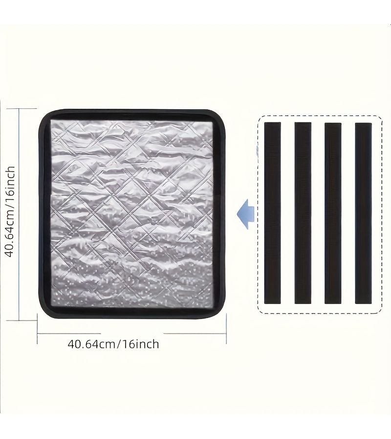 1pc Foldable RV Reflective Vent Mask with Aluminum Foil Insulated Sunshade - Image 2