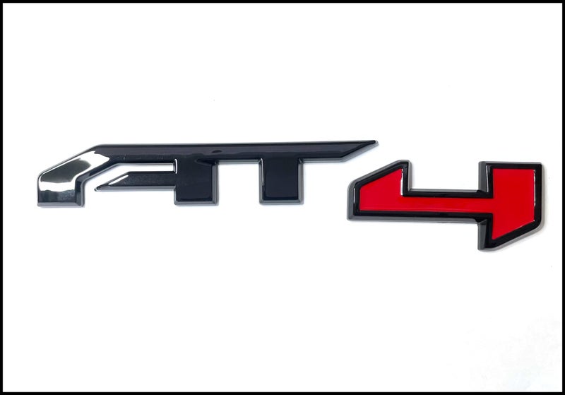 AT4 Door Emblem in Black & Red for 2019-2024 GMC Yukon, Sierra, and Canyon - Ideal for Both Right and Left Doors - Fits 1500, 2500HD, and 3500HD Models - Image 2