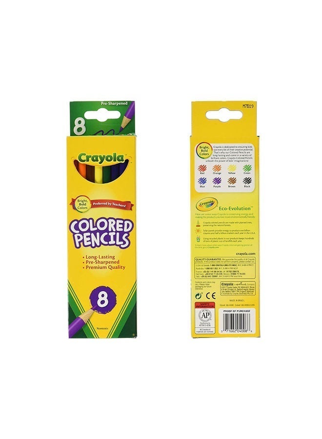Crayola مجموعة كتاب تلوين 96 صفحة - أصدقاء ما قبل التاريخ، 8 أقلام تلوين قابلة للشنق، 8 أقلام رصاص ملونة طويلة، مجموعة حصرية جاهزة للمدرسة - Image 4