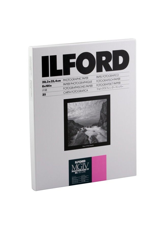 Multigrade IV RC Deluxe Resin Coated VC Variable Contrast - Black and White Enlarging Paper, 8x10 Inches, 25 Sheets, Glossy Surface (116 8190)