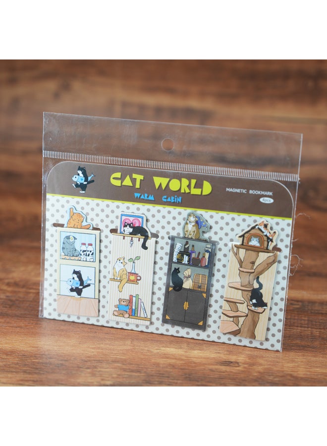 [collection] Art Magnetic Bookmark Reading Mark Cartoon Animal Cute Cat Claw Bookmark Teacher Award