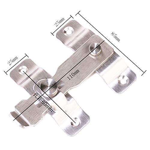 dingchi Barn Door Latch Sliding Lock Stainless Steel, Barns Doors Hasp Lock for Window Cabinet Garage and Shed Flip Gate Latches Latch Safety Barrel Bolt - Image 3