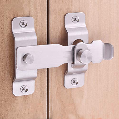 dingchi Barn Door Latch Sliding Lock Stainless Steel, Barns Doors Hasp Lock for Window Cabinet Garage and Shed Flip Gate Latches Latch Safety Barrel Bolt - Image 2