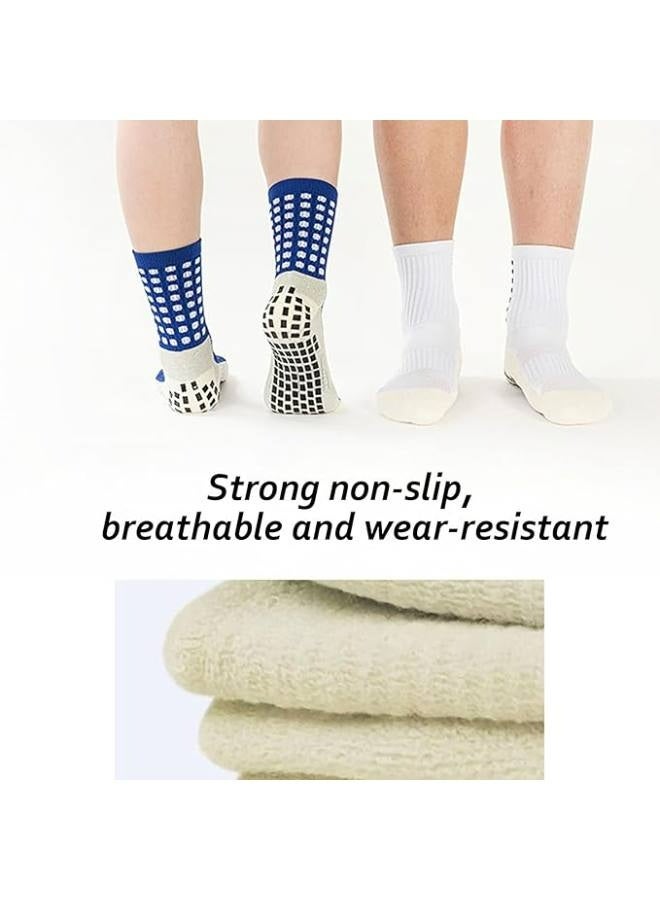 3 Pairs kids football socks,grip socks,Long Breathable Soccer Socks,Anti-Slip Football Socks Nonslip Football Socks for Running Training Sporting Socks for Boys Girls （black,white,navy blue） - Image 3