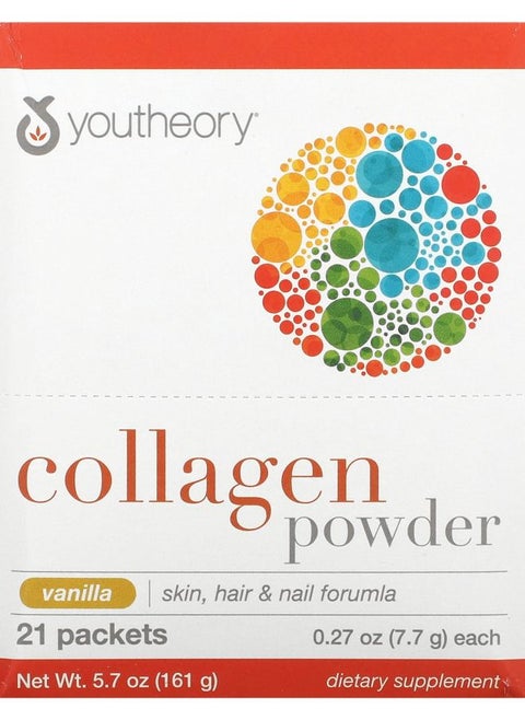 Collagen Powder Vanilla 21 Packets 0.27 oz (7.7 g) Each