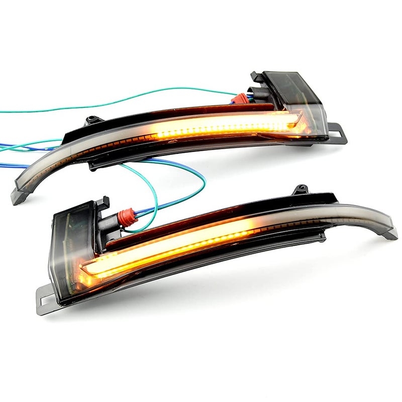 2 قطعة مجموعة إشارة انعطاف جانبية LED ديناميكية متسلسلة متوافقة مع أودي A6 A3 8P A4 A5 B8.5 RS3 RS4 RS5 - أزرق وأصفر - Image 5