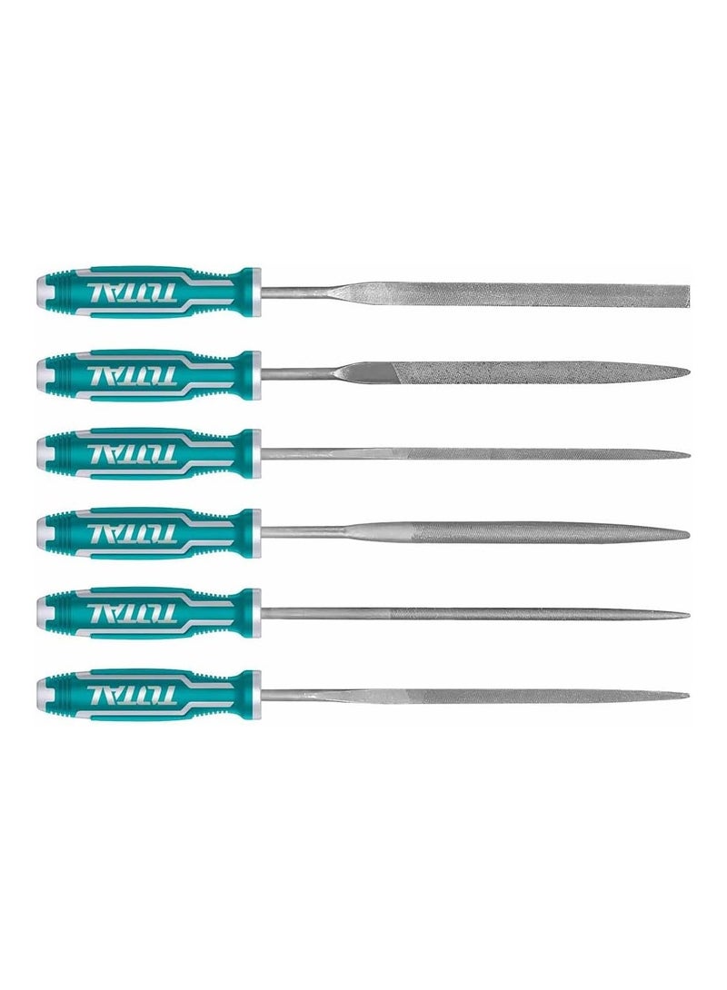 TOTAL 6 Pcs File Set 140mm Length 3mm Diameter 6 Types Industrial File Set - Image 5