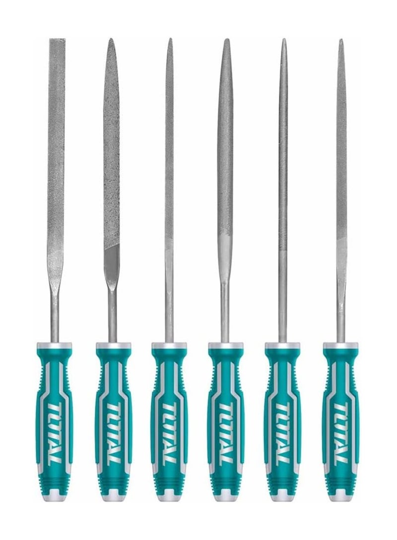 TOTAL 6 Pcs File Set 140mm Length 3mm Diameter 6 Types Industrial File Set - Image 3