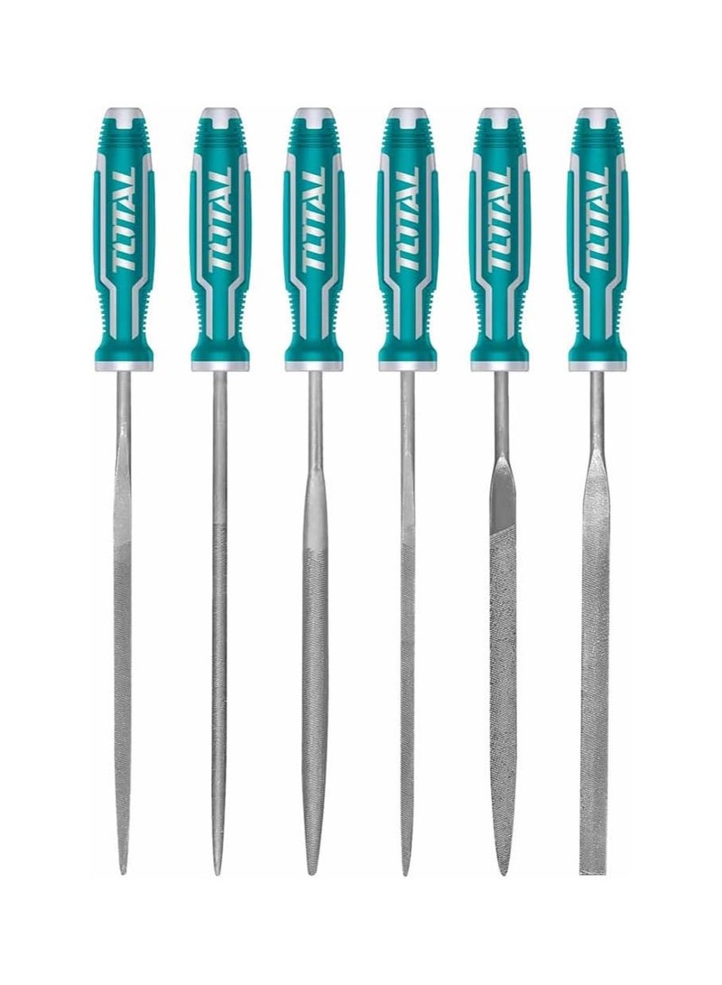 TOTAL 6 Pcs File Set 140mm Length 3mm Diameter 6 Types Industrial File Set - Image 4