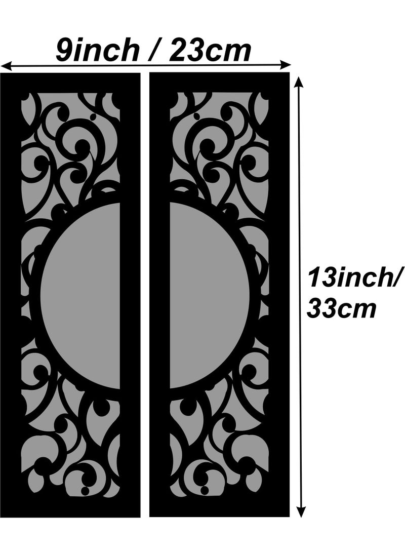 Creative Arts n Frames Creative Arts n Frames Wall Dcor Hand Crafted Wooden Wall Mirror Panel or Jharokha for Living Room Bedroom Lobby Modern Wall Panels for Wall Decor Set of 2 4x12 inch Panel Eclectic  - Image 5