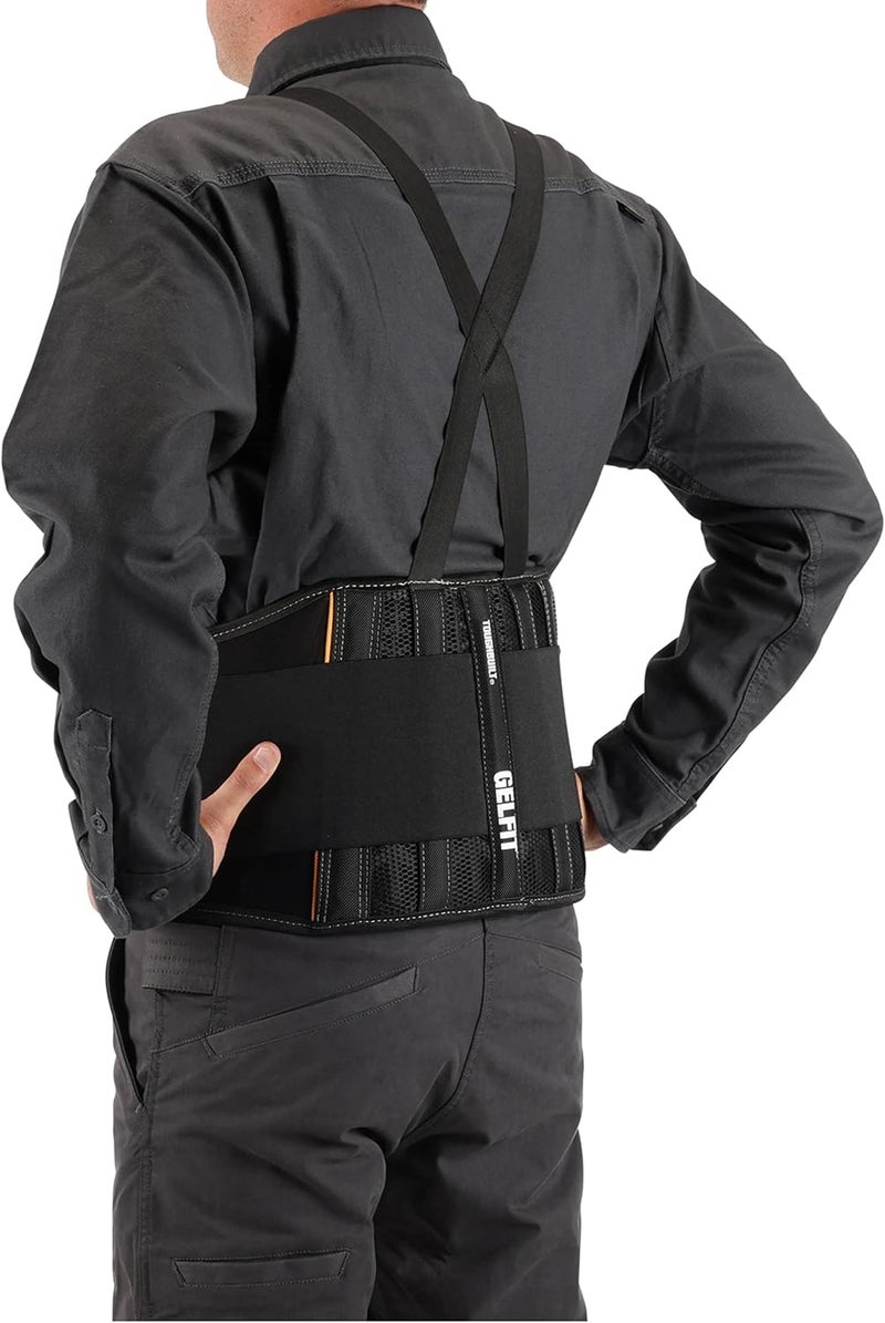 TOUGHBUILT - Back Support Belt - Medium - Attached Suspenders, Comfortable, Durable - TB-45G-M - Image 5