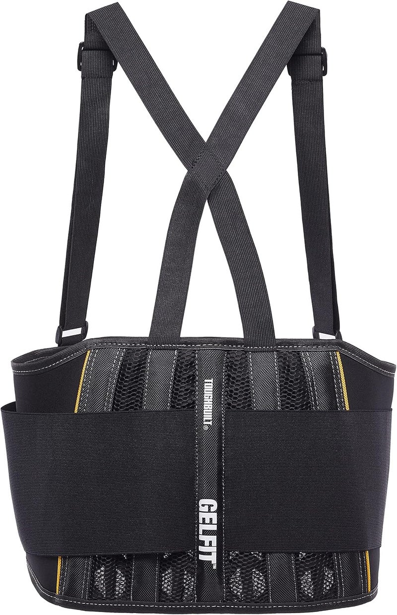 TOUGHBUILT - Back Support Belt - Medium - Attached Suspenders, Comfortable, Durable - TB-45G-M - Image 1