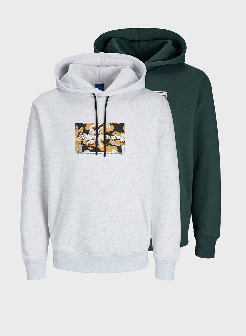 JACK & JONES 2 Pack Graphic Hoodie