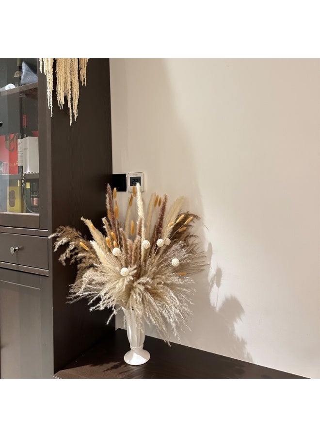 MirageBotanics 105 PCS Natural Dried Pampas Grass Boho Home Decor Bouquet Phragmites Dried Flowers Bouquet for Wedding Floral Arrangements Home Decorations - Image 2