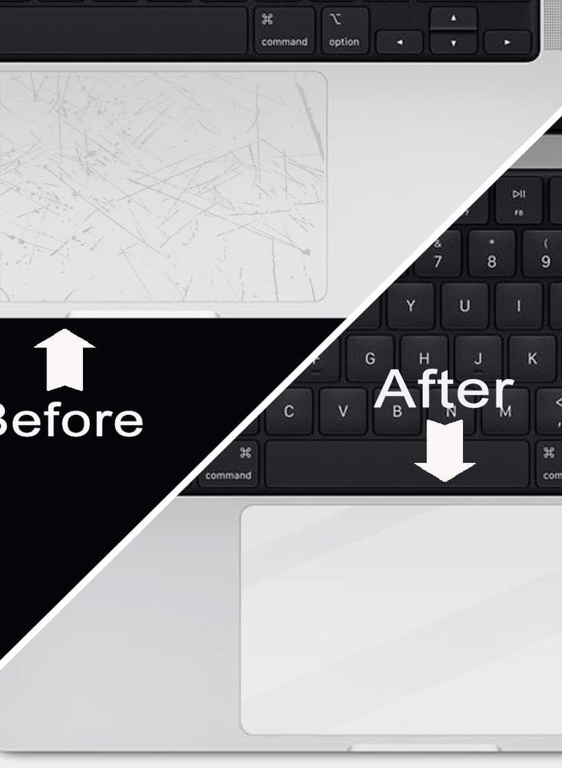 2PCS MacBook Air 13 inch 2025 M4 Chip A3240/ 2024 M3 Chip A3113 /2022 M2 chip A2681 Trackpad Protector Skin Accessories, Anti-Scratch Touchpad Cover Compatible Apple Laptop with Touch ID ,Clear - Image 2