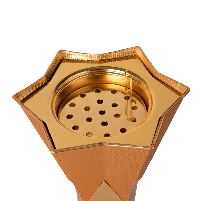 Soleter Incense Burner Arabian Style Holder for Home, Yoga, Meditation, Aromatherapy – Creative Living Room Decor, Golden Metal, 12 x 8 x 6 cm - Image 5