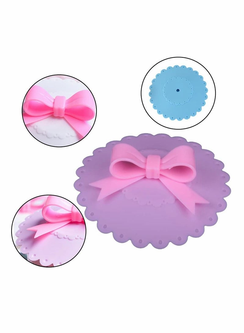 Y&D 2 Pieces Silicone Cup Covers Butterfly Holder Suction Lid Reusable Anti-dust Lids for Coffee Beer Mug Wine Glass Home Office Bar  - Image 2