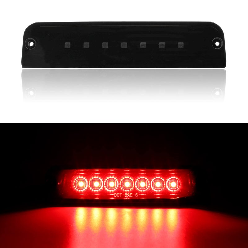 KEWISAUTO ضوء الفرامل الثالث LED من كيويس أوتو لرانجلر TJ 97-06، ضوء توقف مركزي أسود مدخن مثبت عالي لجيب رانجلر TJ 1997-2006 ملحقات (1PCS، 55055280AB، 04864833، 55055279، 55055280) - Image 2