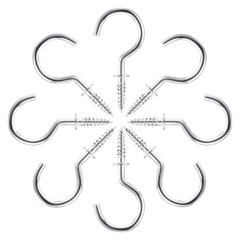 DIY Crafts DIY Crafts Pack Of 2 Pcs Hooks 1 Inch Cup Hooks Ceiling Hooks Nickel Plated Metal Hook Hold Pack Of 2 Pcs Hooks  - Image 1