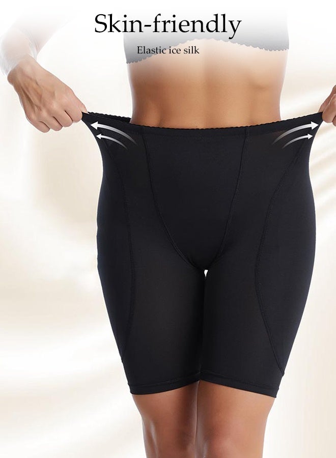 DUNISO Shapewear for Women，High Waist Trainer Corset Leggings，Postpartum Body Shaping Pants， Tummy Control High Waist Hip Lifting Leggings with Sponge Pads on Both Sides，Suitable for Daily Life and Exercise，L，Black - Image 3