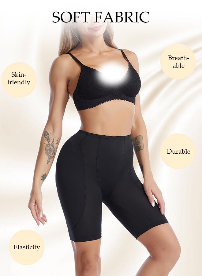 DUNISO Shapewear for Women，High Waist Trainer Corset Leggings，Postpartum Body Shaping Pants， Tummy Control High Waist Hip Lifting Leggings with Sponge Pads on Both Sides，Suitable for Daily Life and Exercise，L，Black - Image 5