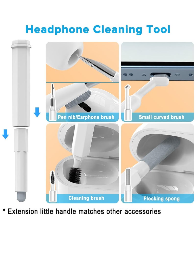DURKU 20-in-1 Electronic Cleaner Kit, Keyboard Cleaner kit, Portable Multifunctional Cleaning Tool for PC Monitor/Earbud/Cell Phone/Laptop/Computer/Bluetooth Earphones(White) - Image 3