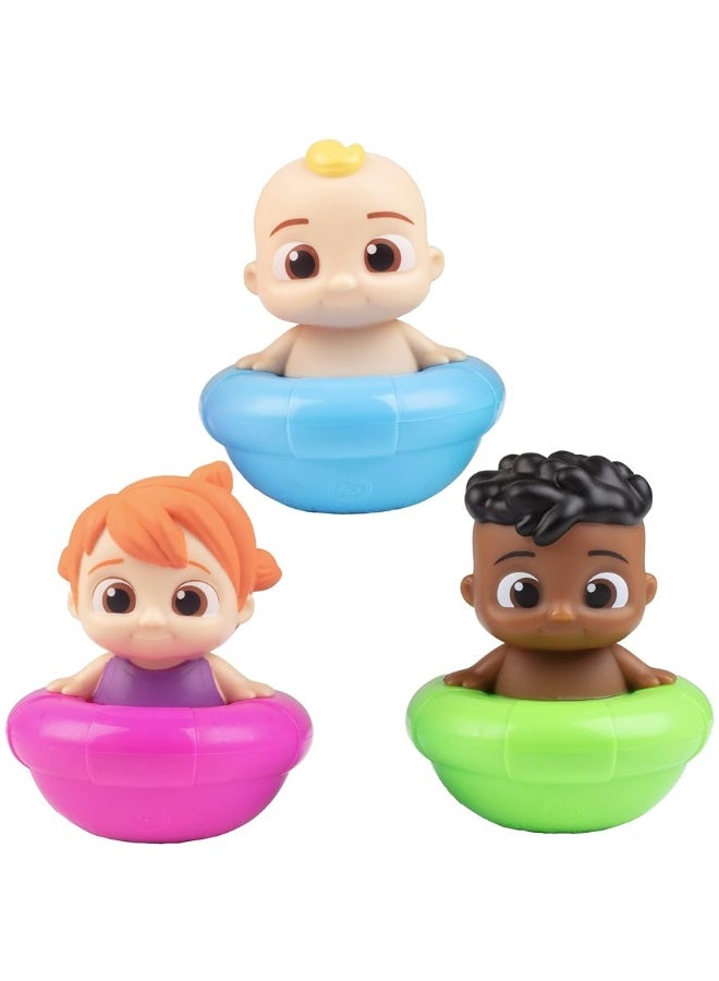 Jazwares CoComelon Floating Pool & Bath Toys 3-Pack - Includes JJ, Cody & YoYo - Officially Licensed - Water Figure Playset for Summer Swimming & Tub - Gift for Toddlers, Preschoolers & Kids, 18mo+ - Image 3